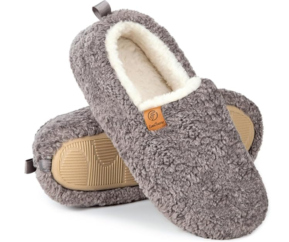 EverFoams Women’s Soft Curly Full Slippers