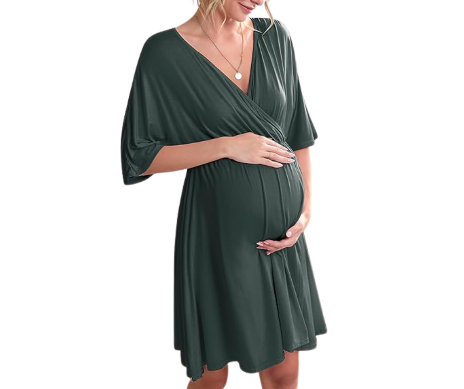 Maternity Dress Nursing Nightgown Sleepwear for Breastfeeding