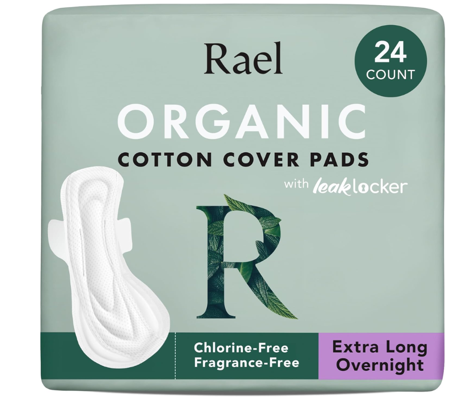 Rael Pads for Women, Organic Cotton Cover